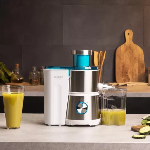 Cecotec Juice&Fresh 400 Titanium fehér kompakt mixer 400W fekete titánium koronggal