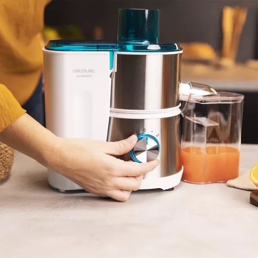 Cecotec Juice&Fresh 400 Titanium fehér kompakt mixer 400W fekete titánium koronggal