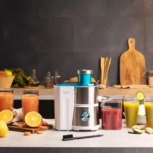 Cecotec Juice&Fresh 400 Titanium fehér kompakt mixer 400W fekete titánium koronggal