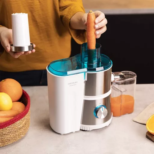 Cecotec Juice&Fresh 400 Titanium fehér kompakt mixer 400W fekete titánium koronggal