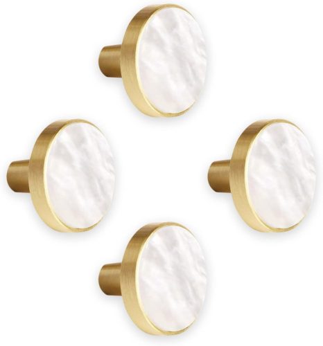 Elegáns réz bútorfogantyú szett - 4 db modern fiókgomb 27mm