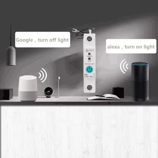 WEBN 63A WiFi Okos Fogyasztásmérő DIN Sín Energiamérő kWh Kapcsoló