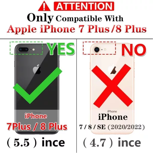 Yiakeng iPhone 8 Plus/7 Plus Ütésálló Tok Képernyővédővel és Gyűrűs Tartóval Fekete