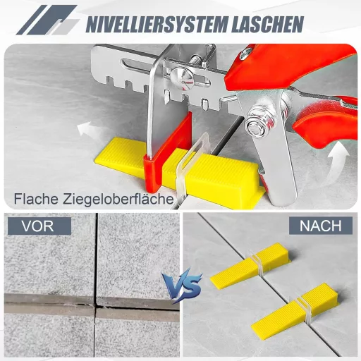 Storystore 500 bucăți clipsuri nivelare gresie, grosime rost 1,5 mm, sistem nivelare plăci ceramice 3-12 mm