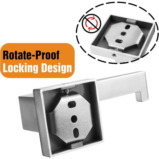 HITSLAM rozsdamentes WC papír tartó fali szögletes nikkel