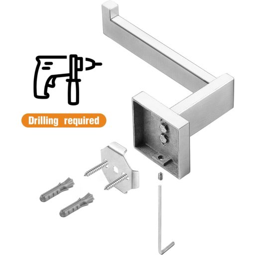 HITSLAM rozsdamentes WC papír tartó fali szögletes nikkel