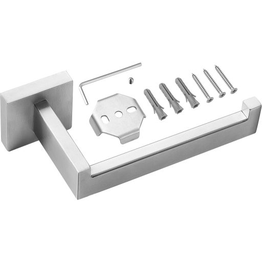 HITSLAM rozsdamentes WC papír tartó fali szögletes nikkel