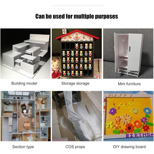 BENECREAT 5 db 3 mm-es fehér hablemez 30x20 cm poszter és modellezéshez