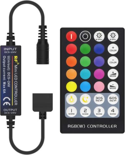 BTF-LIGHTING 5 Pin RGBW LED Szalag Távirányító - 28 Gombos RF Vezérlő RGB+Fehér LED Szalaghoz 5050 SMD DC12V/24V