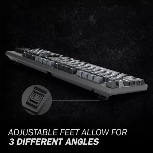 DURGOD Taurus K310 Mechanikus Gamer Billentyűzet 105 Gomb PBT ISO UK Space Grey