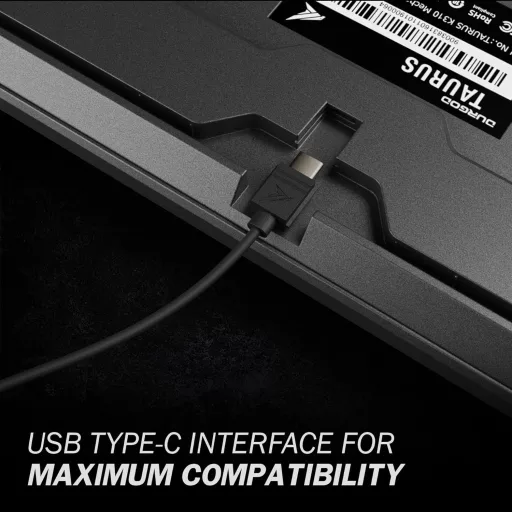 DURGOD Taurus K310 Mechanikus Gamer Billentyűzet 105 Gomb PBT ISO UK Space Grey