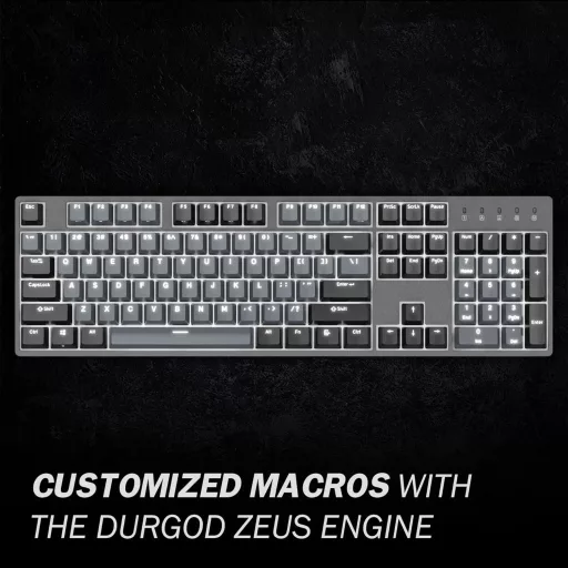 DURGOD Taurus K310 Mechanikus Gamer Billentyűzet 105 Gomb PBT ISO UK Space Grey