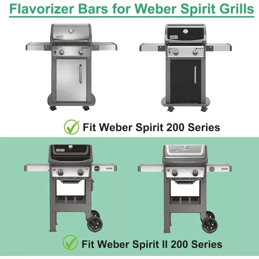 WELL GRILL Rozsdamentes Acél Égőcső és Aromasín Készlet Weber Spirit 200 Sorozathoz - Gázgrill Alkatrész E210/220, S210, S220 Modellekhez