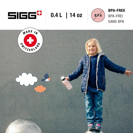Sigg alumínium gyerekivópalack 0,4L - szivárgásmentes, könnyű, BPA-mentes - 24 Beary, Classic