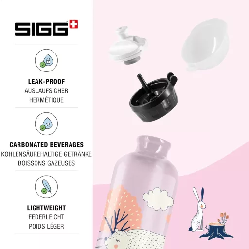 Sigg alumínium gyerekivópalack 0,4L - szivárgásmentes, könnyű, BPA-mentes - 24 Beary, Classic