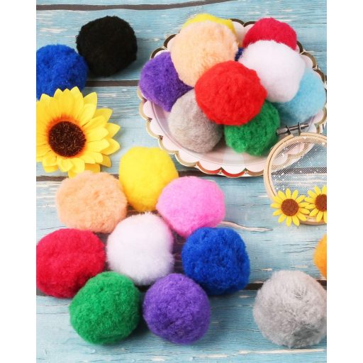 Pllieay 30 db 6 cm puha pompon labda 15 szín DIY kézműves dekorációhoz