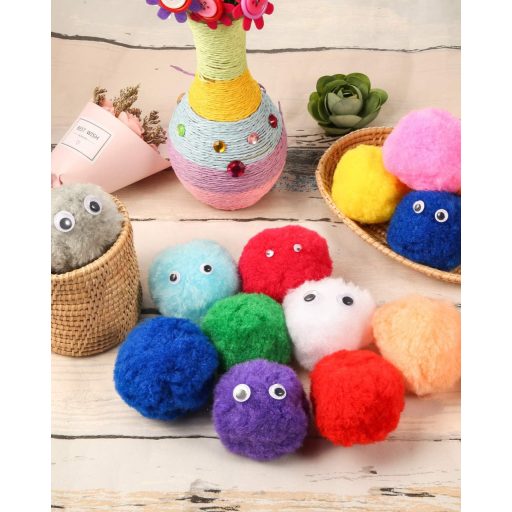 Pllieay 30 db 6 cm puha pompon labda 15 szín DIY kézműves dekorációhoz