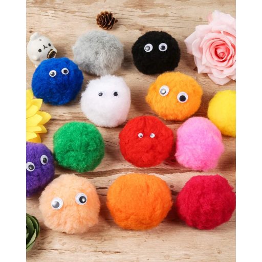Pllieay 30 db 6 cm puha pompon labda 15 szín DIY kézműves dekorációhoz