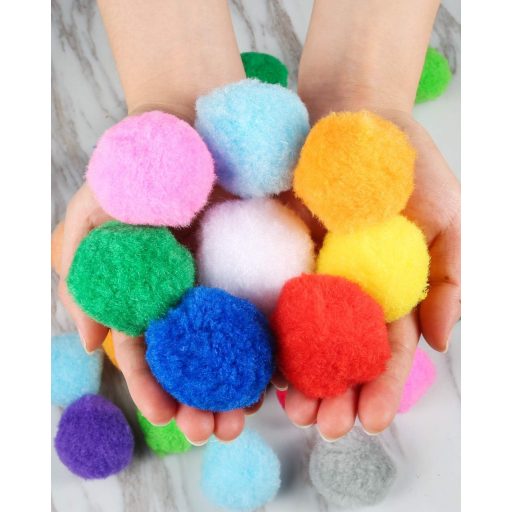 Pllieay 30 db 6 cm puha pompon labda 15 szín DIY kézműves dekorációhoz