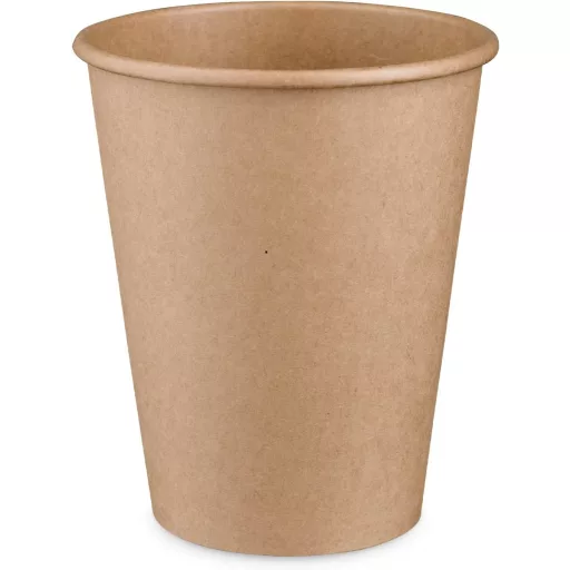 GUSTO 340ml Barna Kraft Papír Kávécsészék 100db Ökológikus Eldobható