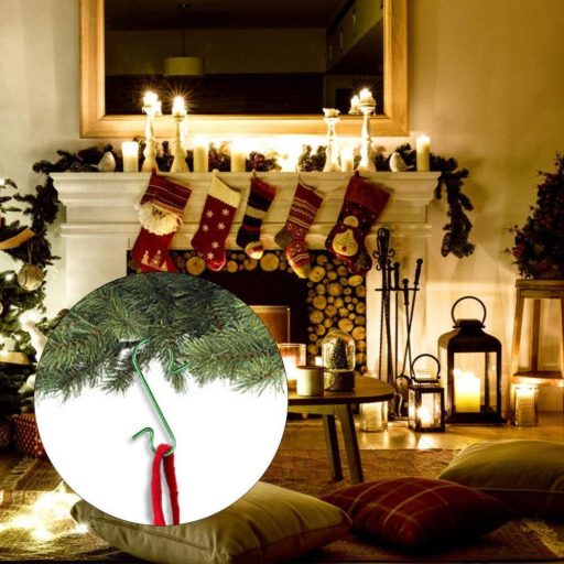 KATELUO 60 darabos Karácsonyfa Akasztó Csillag Díszítő Függőkészlet, Újrahasznosítható (3 Forma)