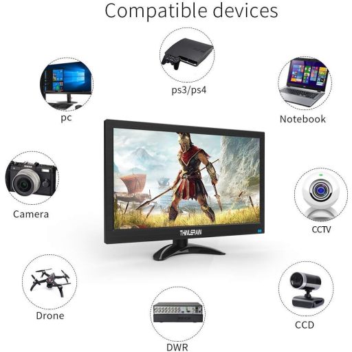 Monitor portabil Thinlerain 13.3", 1366x768, HDMI, VGA, BNC, AV, VESA