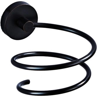   Makidar Rozsdamentes Acél Hajszárító Tartó Fekete Krómozott