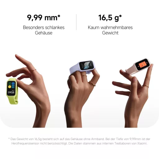 XIAOMI Smart Band 9 Active lila okosóra 37mm, 450 nits, 18 napos akkumulátor, 50 sportmód, vízálló - Purple