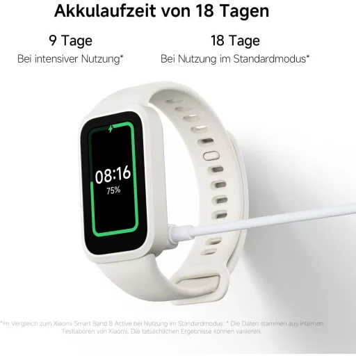 XIAOMI Smart Band 9 Active lila okosóra 37mm, 450 nits, 18 napos akkumulátor, 50 sportmód, vízálló - Purple