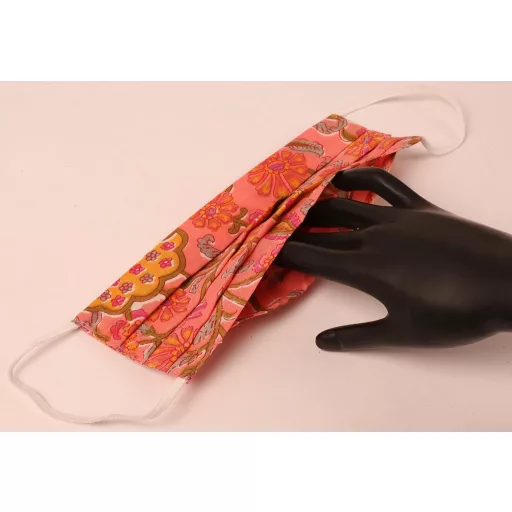Touchstone Set Măști Faciale Ajustabile din Bumbac - Mască Dublu Strat Lavabilă cu Buzunar pentru Filtru și Sârmă Nazală - 3 buc. Reutilizabile Negru-Alb
