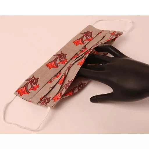 Touchstone Set Măști Faciale Ajustabile din Bumbac - Mască Dublu Strat Lavabilă cu Buzunar pentru Filtru și Sârmă Nazală - 3 buc. Reutilizabile Negru-Alb