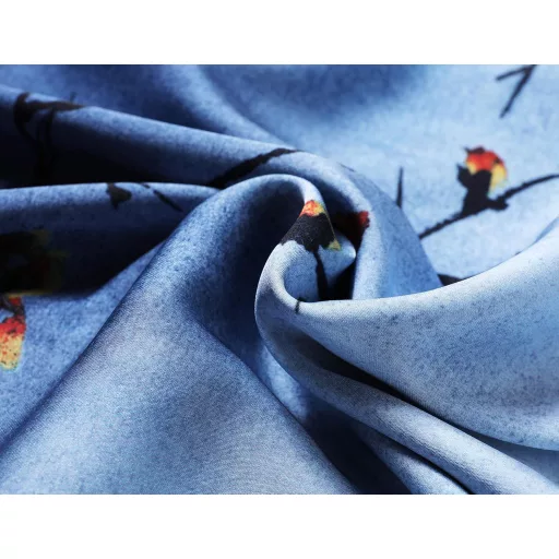 PRODESIGN Ženski Dugi Kimono Maxi Cvjetni Uzorak Saten Kućni Ogrtač Elegantna Spavaćica