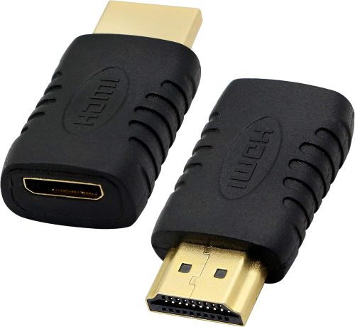 GINTOOYUN 2 db Mini HDMI Anya - HDMI Apa Adapter, Kompakt Átalakító Kamerákhoz, Tabletekhez, Fekete, Plug and Play