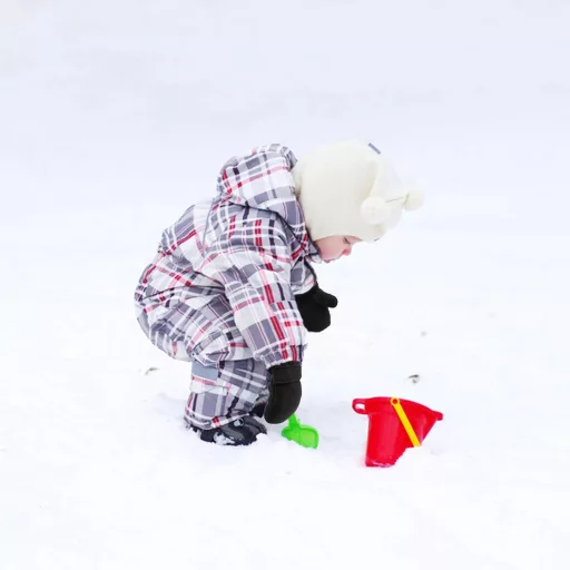 QKURT Mănuși de schi de iarnă pentru copii - Mănuși călduroase impermeabile pentru băieței și fetițe de 1-2 ani - Pentru sporturi de iarnă și lunile reci