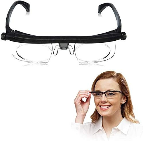 LJFYXZ Állítható Dioptriás Szemüveg -6D és +3D Között - HD Fáradtságcsökkentő Lencsék Férfiaknak és Nőknek - Kézi Fókuszállítással Olvasásho