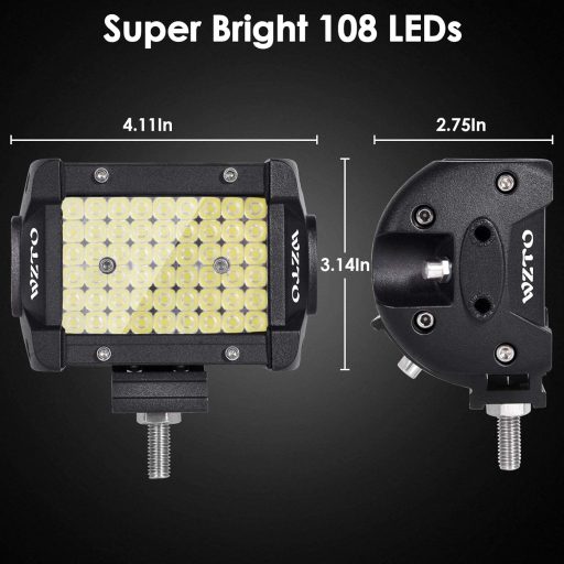 WZTO LED Munkalámpa és Kiegészítő Fényszóró - Vízálló 300W Motorkerékpár Segédfény Hátsó Pozícióhoz
