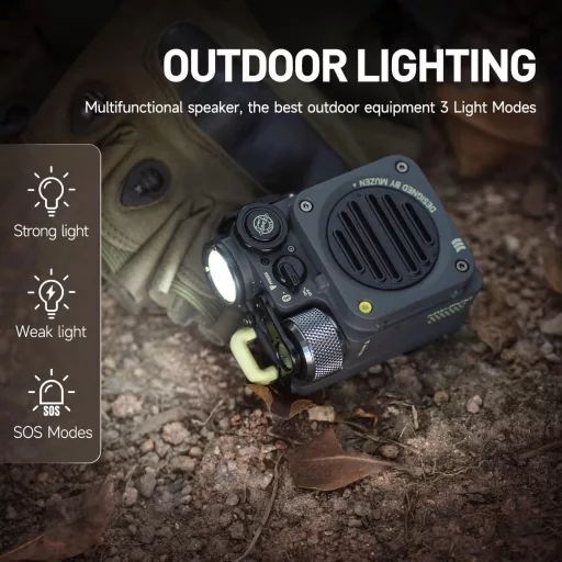 Vodotesný Bluetooth reproduktor Muzen Wild Mini, prenosný outdoorový reproduktor na cesty