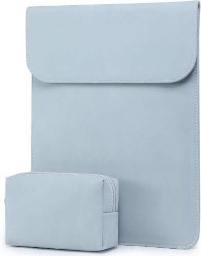 Husă Laptop Impermeabilă HYZUO pentru Notebook de 13/15/16 Inch - Albastru Deschis, Geantă de Protecție cu Husă Suplimentară
