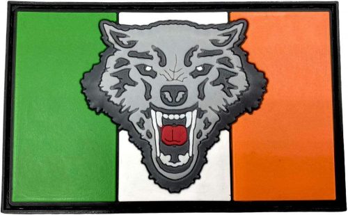 Patch Nation Írországi Farkas Zászló Airsoft PVC Morál Csapat Jelvény Felvarró