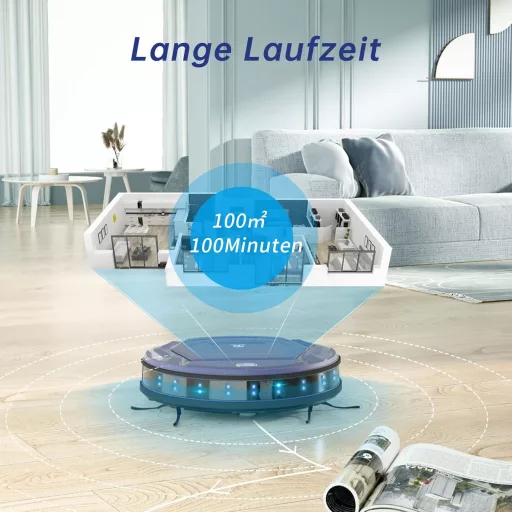 Robot aspirator OKP Mini cu conexiune WiFi, aparat de curățare inteligent