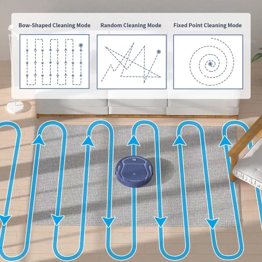 Robot aspirator OKP Mini cu conexiune WiFi, aparat de curățare inteligent
