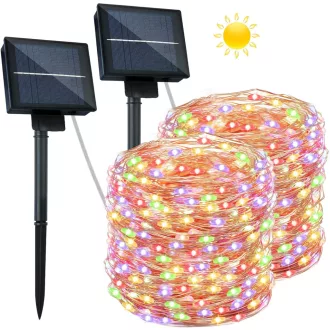   Miilovdora 26m 240 LED szolár tündérfény kültéri vízálló 8 módú kerti dekoráció