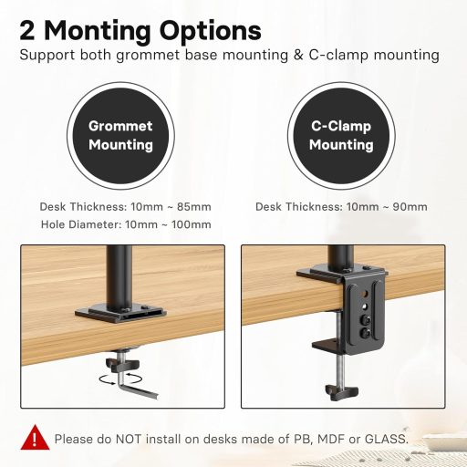 REDBAT Monitor Tartó 13-32 Colos LED LCD Képernyőhöz Laptop Tálcával VESA 75/100