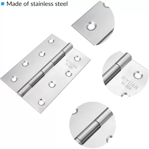 YSDMY 4 kom šarke za vrata od nehrđajućeg čelika 100 mm, sklopive šarke za namještaj s vijcima