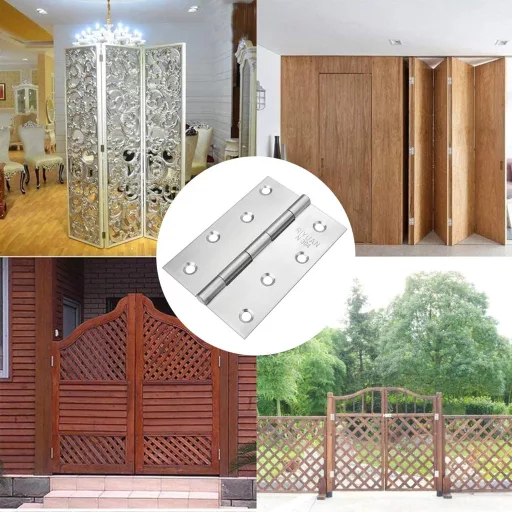 YSDMY 4 kom šarke za vrata od nehrđajućeg čelika 100 mm, sklopive šarke za namještaj s vijcima