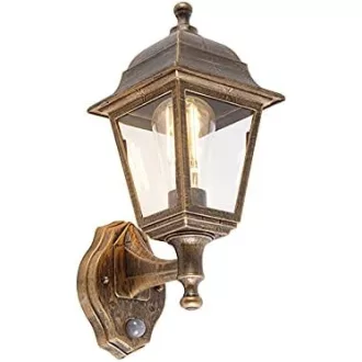   Qazqa Classic Antique zlatna vanjska zidna svjetiljka s detektorom pokreta IP44