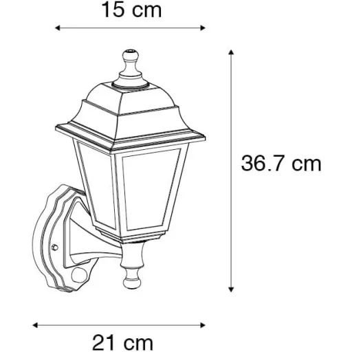 Qazqa Classic Antique zlatna vanjska zidna svjetiljka s detektorom pokreta IP44
