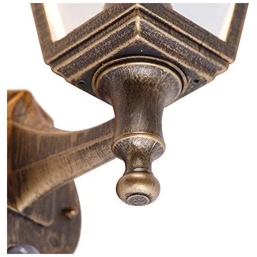 Qazqa Classic Antique auriu, lampă de perete de exterior cu senzor de mișcare IP44