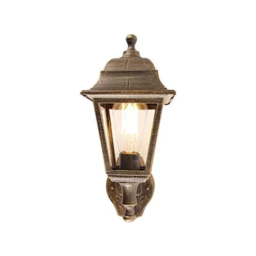 Qazqa Classic Antique auriu, lampă de perete de exterior cu senzor de mișcare IP44