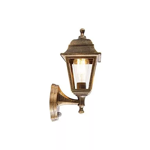 Qazqa Classic Antique auriu, lampă de perete de exterior cu senzor de mișcare IP44